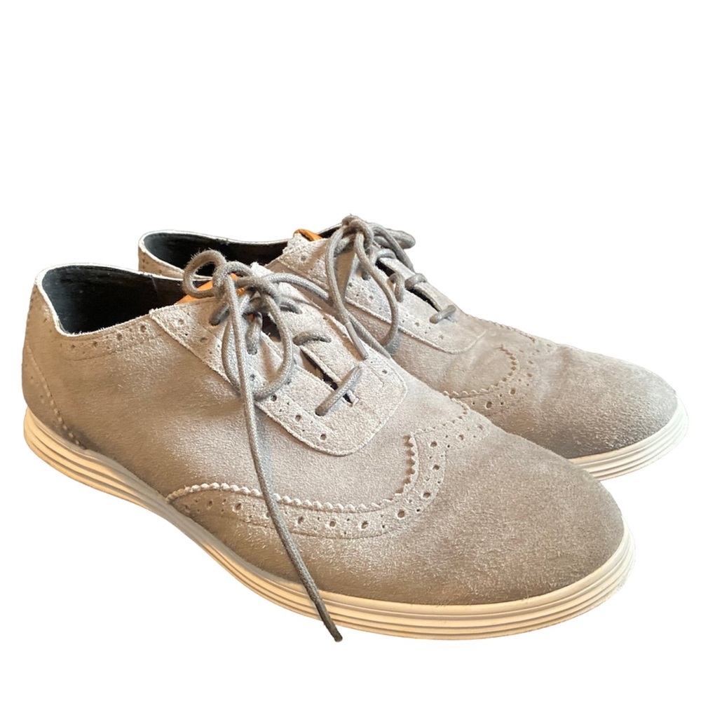 Cole Haan Misha Gray Suede Oxfords Shoes